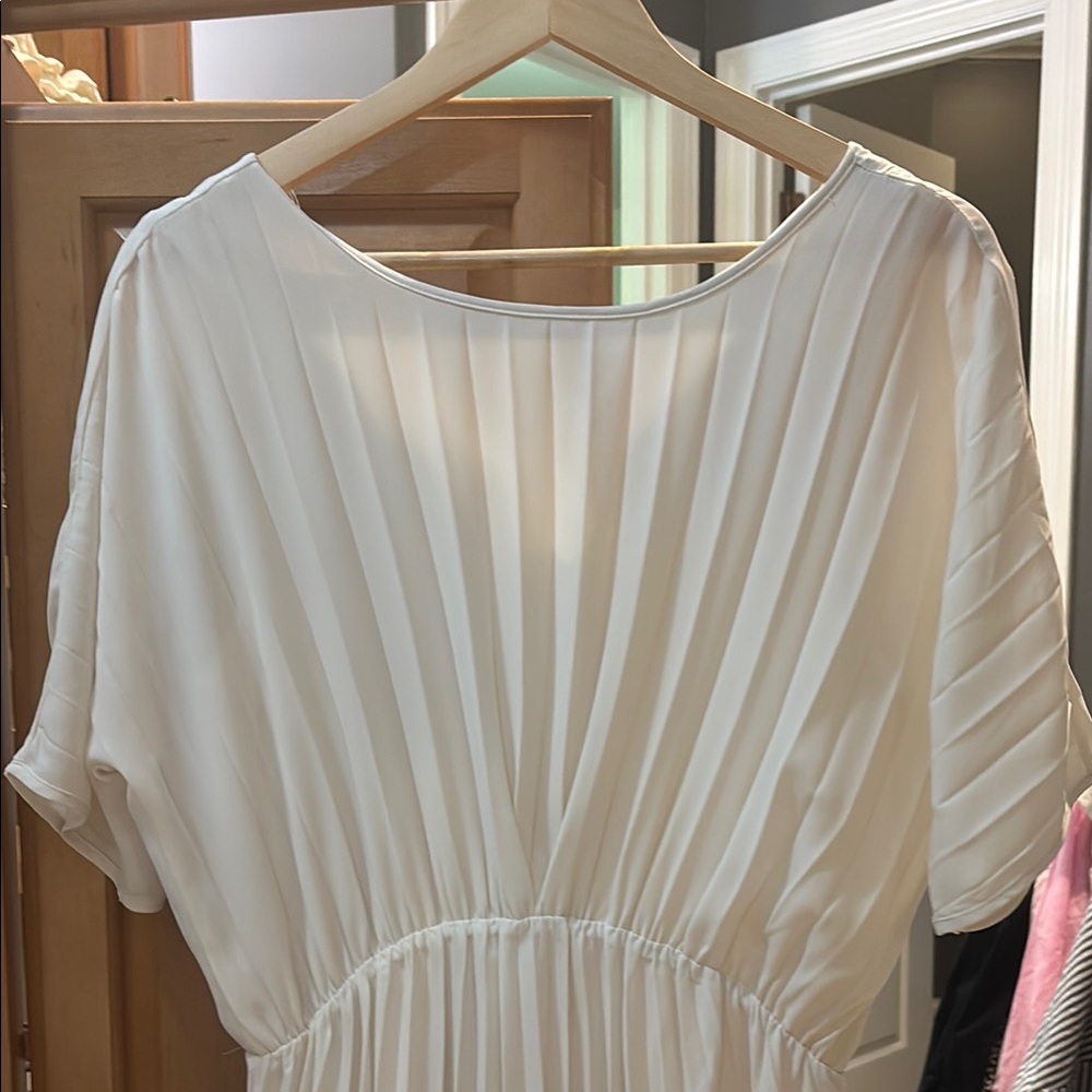 Halogen Cream Ruched Maxi Dress with Dolman Sleeves - Picture 6 of 6
